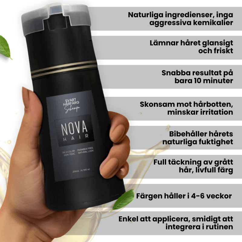 NovaHair™ - Din Allierade i Kampen mot Grått Hår (1+1 GRATIS)